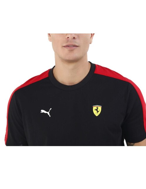 Playera Puma Ferrari cuello redondo algodón negra en Liverpool