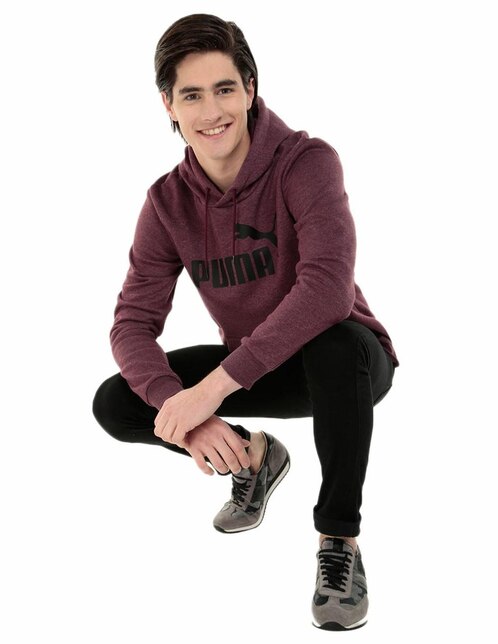 Sudadera Puma cuello redondo morada logotipo en Liverpool