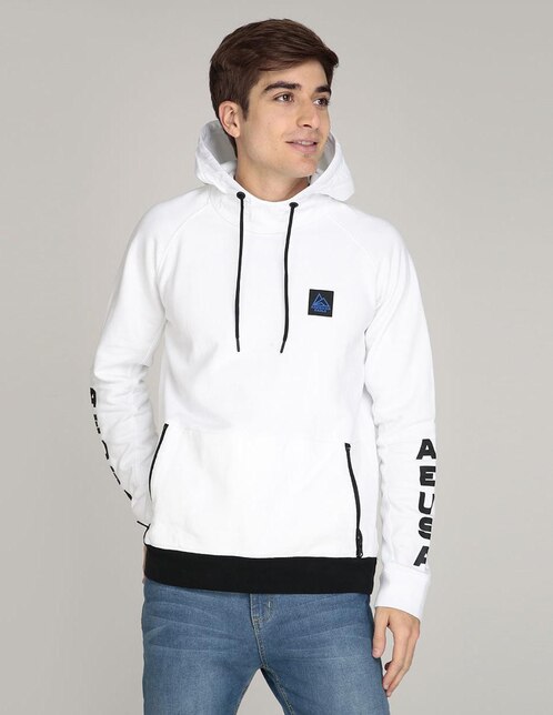 Sudadera American Eagle cuello redondo blanca en Liverpool