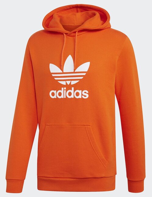 Joseph Banks Generacion Parcialmente Sudadera Adidas Originals cuello redondo naranja con capucha
