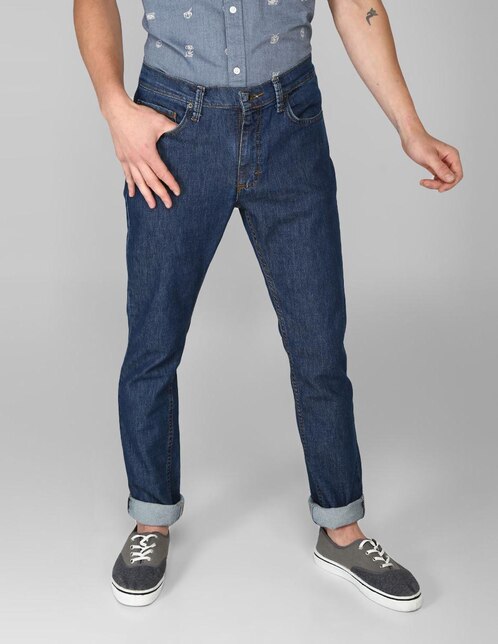 jeans vans hombre azul
