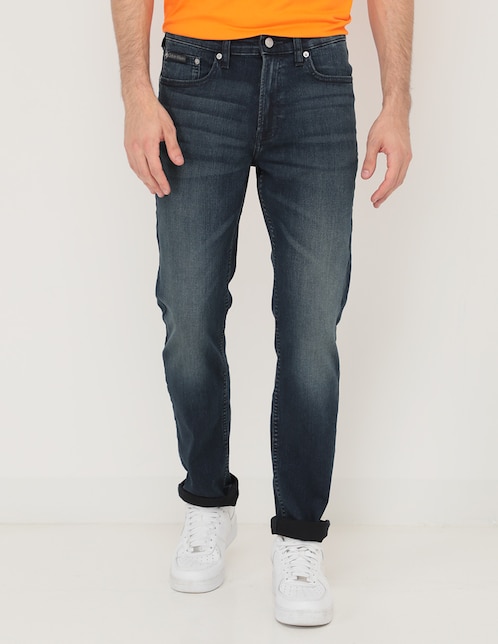 Jeans slim Calvin Klein lavado obscuro para hombre
