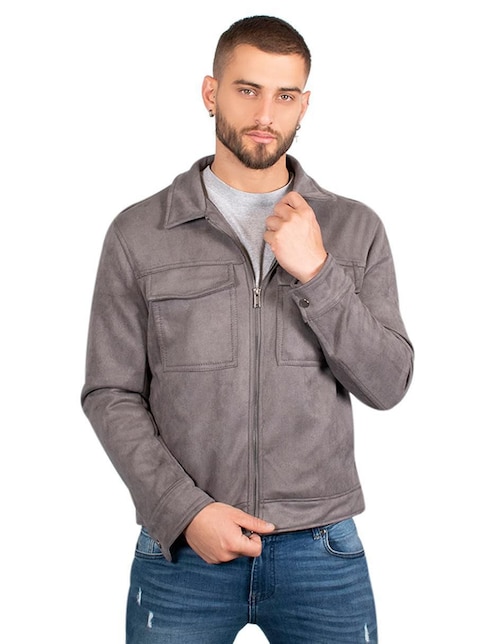Chamarra casual con bolsillos para hombre Chamarra casual con bolsillos para hombre