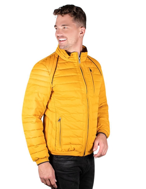 Chamarra capitonada con bolsillos para hombre 1