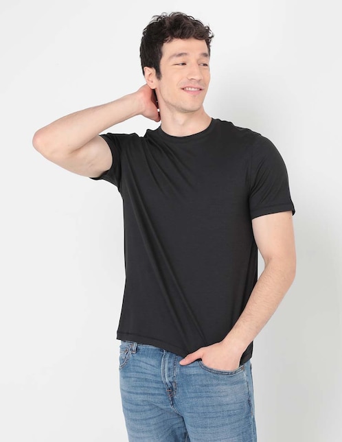 Playera American Eagle manga larga cuello redondo para hombre