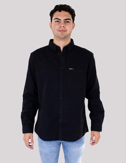 Camisa casual Buffalo Jeans David Bitton de algodón manga larga para hombre