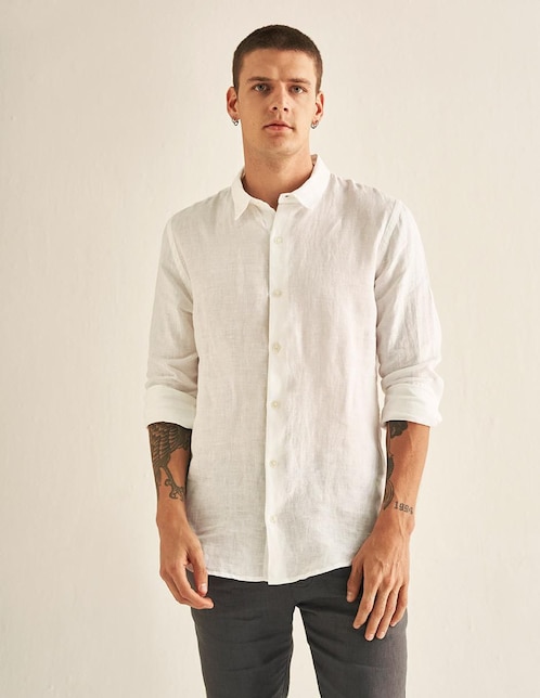 Camisa Blanca Para Camisetas Playa Hombre Camisa De Playa Touche