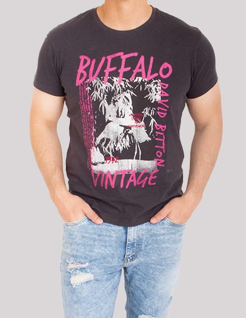 Playera Buffalo Jeans David Bitton cuello redondo para hombre Liverpool