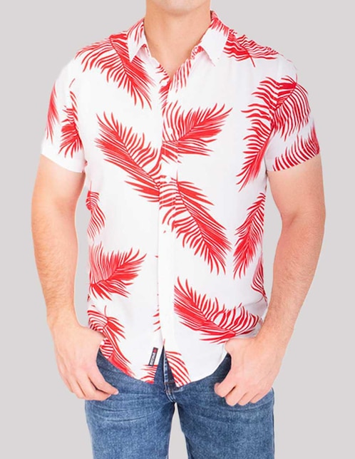 Camisa casual Buffalo Jeans David Bitton manga corta para hombre