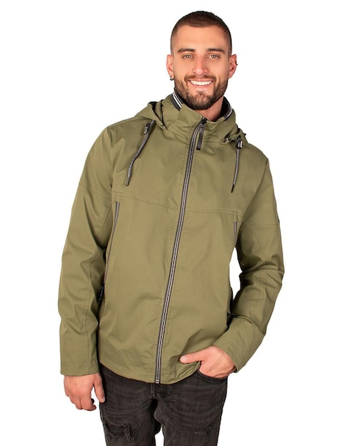 Chamarra impermeable capucha desmontable para hombre Chamarra impermeable capucha desmontable para hombre