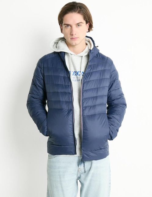 Chamarra acolchada Jack & Jones con capucha para hombre