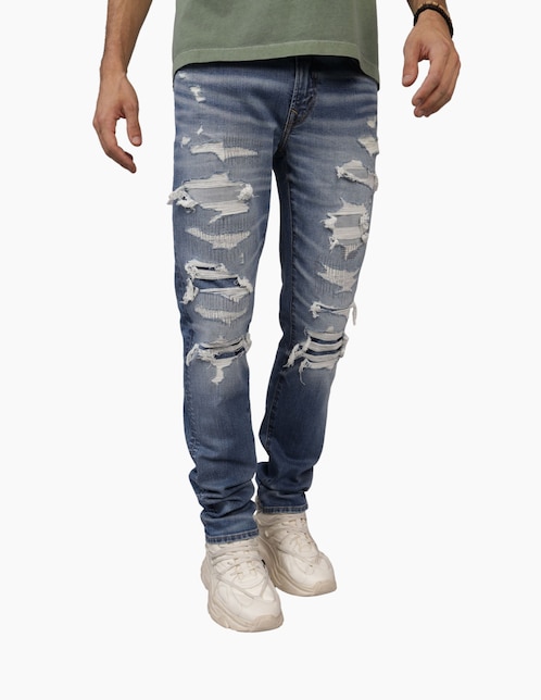 AMERICAN EAGLE Jeans skinny American Eagle Mens Skinny Denim lavado obscuro para hombre