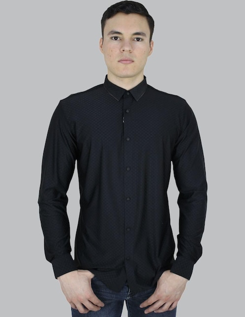 "camisa/sobrecamisa" formal barabas "de" (si aplica) poliéster "manga" larga "para hombre"