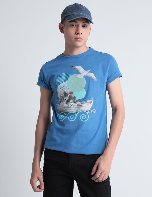 Playera cuello redondo para hombre