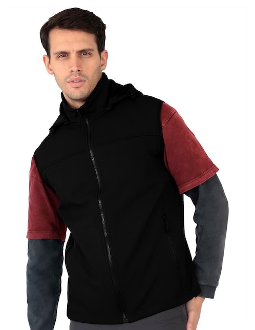 Chaleco Roosevelt capucha desmontable para hombre