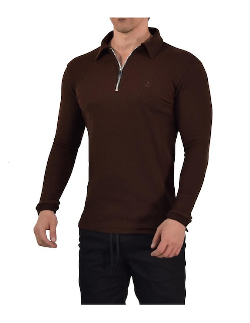Playera tipo polo manga larga para hombre 1