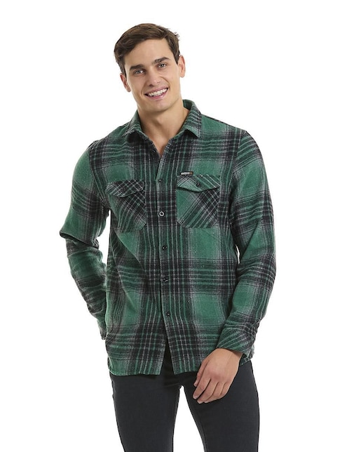 Camisa casual  Buffalo Jeans David Bitton de algodón manga larga para hombre