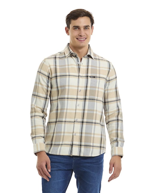 Camisa casual Buffalo Jeans David Bitton de algodón manga larga para hombre