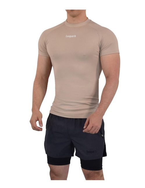 "set playera/playera" john leopard speed compression "cuello" redondo "para hombre"