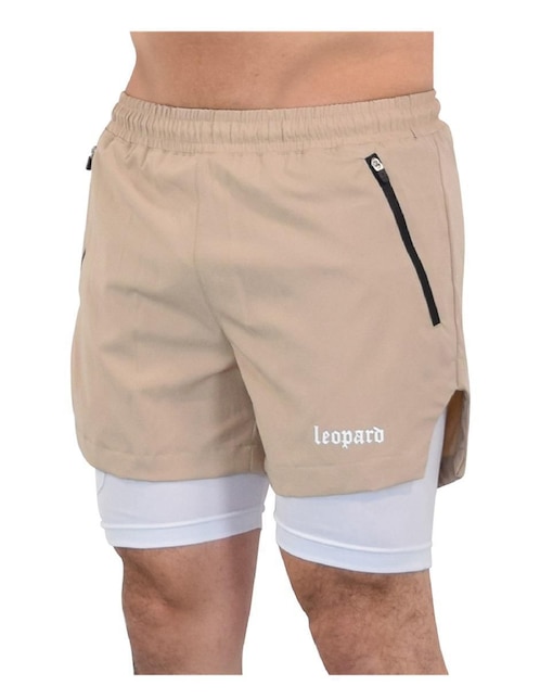 "short" john leopard "de" poliéster "para hombre"