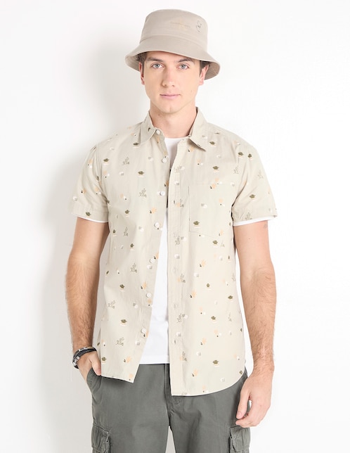 Camisa casual That's It de algodón manga corta para hombre