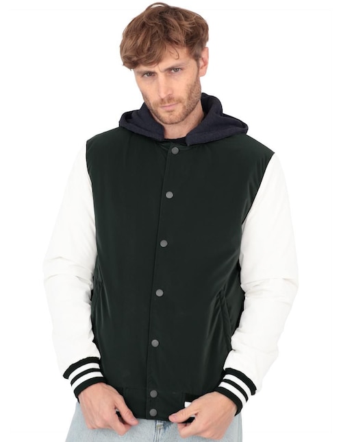 Chamarra bomber Roosevelt capucha desmontable para hombre