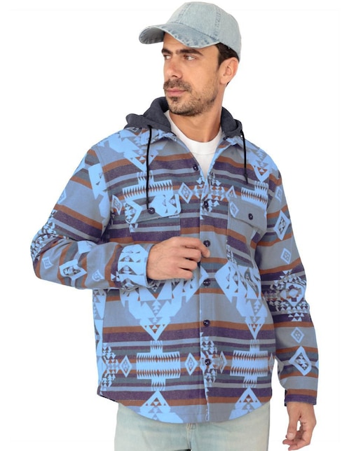 "chamarra" casual roosevelt no "de" poliéster capucha desmontable "para hombre"