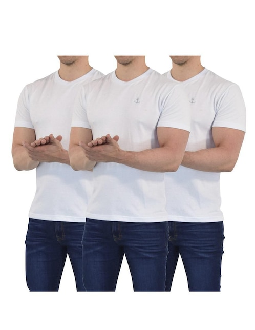"set playera/playera" john leopard everyday regular fit "cuello" redondo "para hombre"