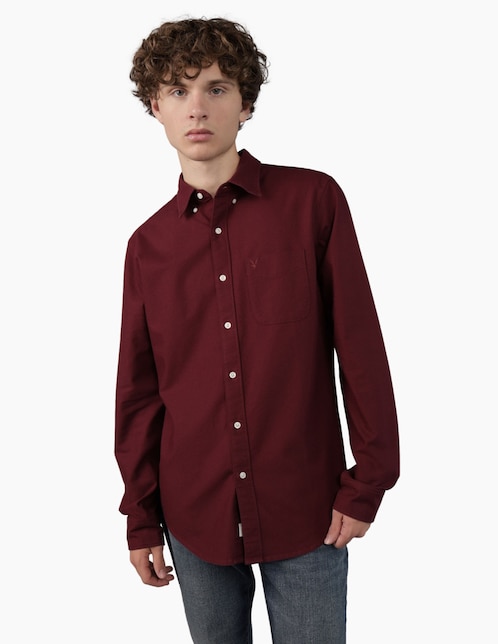 Camisa casual American Eagle de algodón manga larga para hombre