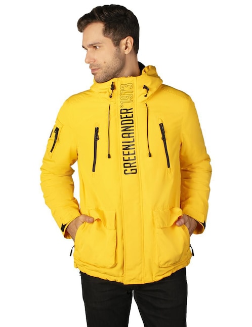 Chamarra casual impermeable con capucha para hombre Chamarra casual impermeable con capucha para hombre