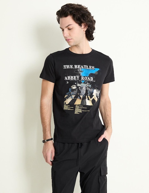 Playera The Beatles cuello redondo para hombre