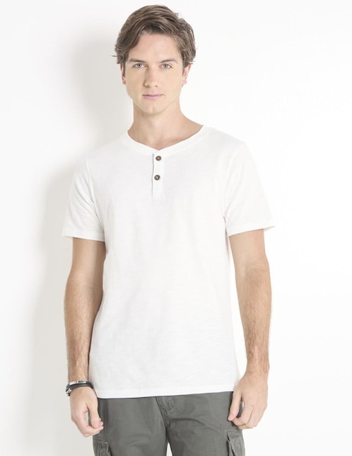 Playera That'S It cuello henley para hombre