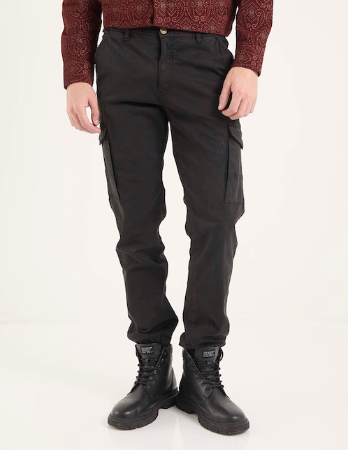 Pantalón cargo regular de algodón para hombre 1