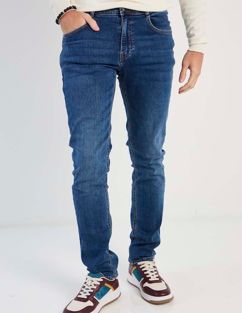 Pantalón slim de algodón para hombre 1