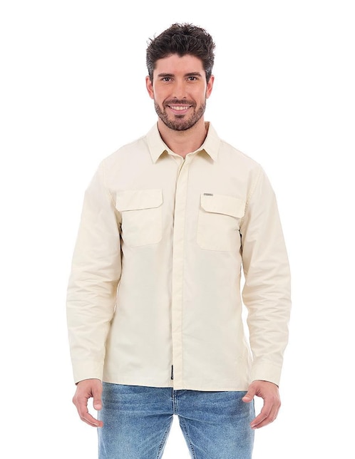 Camisa casual Buffalo Jeans David Bitton de algodón manga larga para hombre