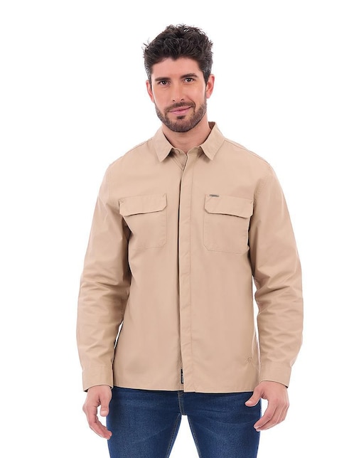 Camisa casual Buffalo Jeans David Bitton de algodón manga larga para hombre