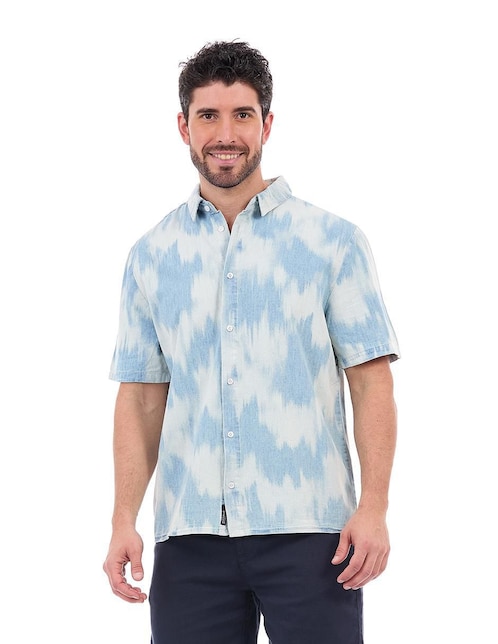 Camisa casual Buffalo Jeans David Bitton manga corta para hombre