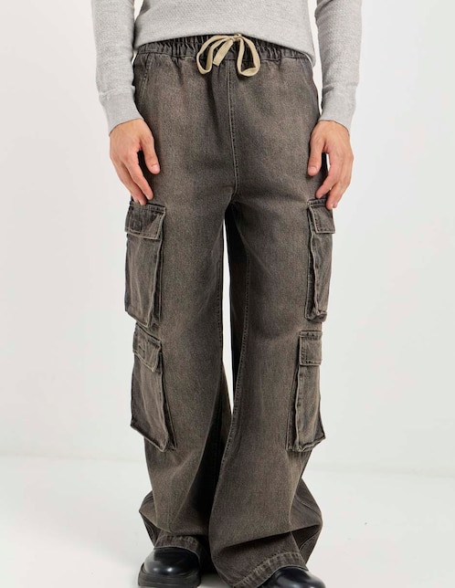 Pantalón cargo regular de algodón para hombre 1