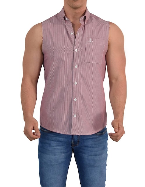 "camisa/sobrecamisa" casual john leopard "de" (si aplica) poliéster "manga" sin manga "para hombre"