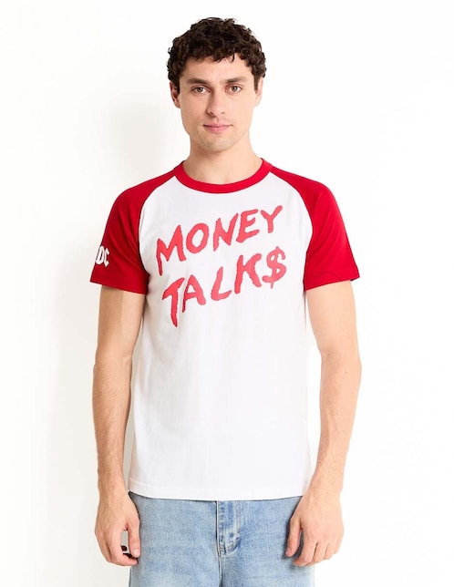 Playera ac/dc money talks cuello redondo para hombre