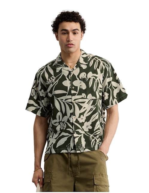 Camisa casual de algodón manga corta para hombre 1