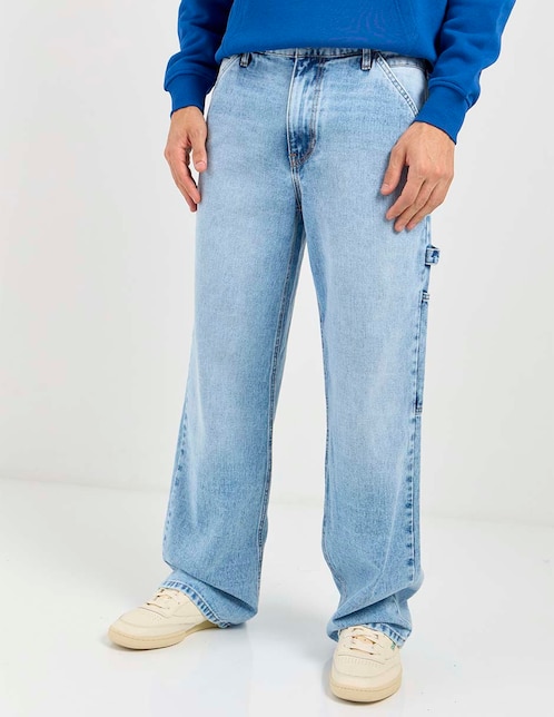 Jeans relaxed straight That's It lavado stone wash para hombre