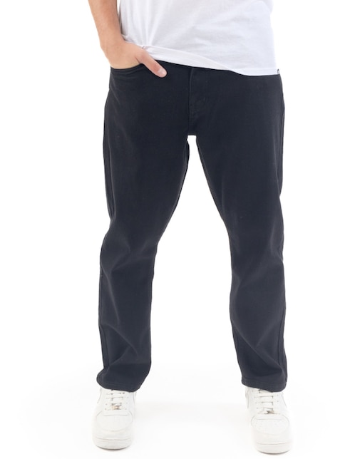 Jeans straight lavado medio para hombre 1