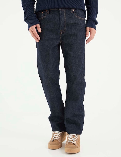 Jeans straight American Eagle lavado obscuro para hombre