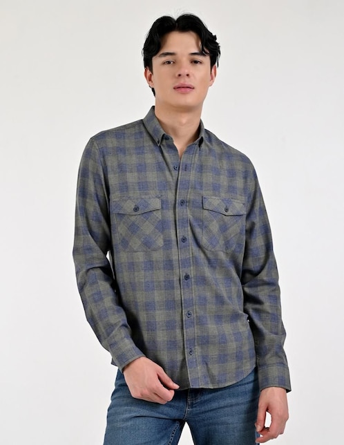 Camisa casual Supply manga larga para hombre