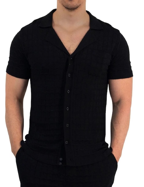 "camisa/sobrecamisa" casual john leopard "de" (si aplica) bambú "manga" corta "para hombre"