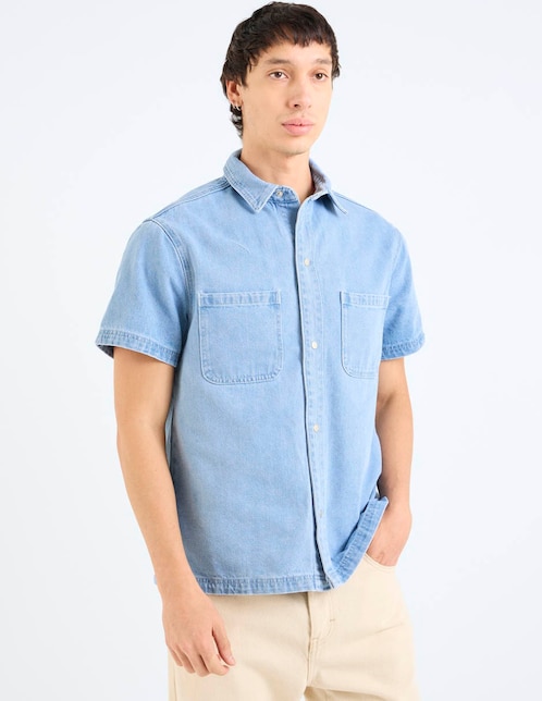 Camisa casual manga corta para hombre 1