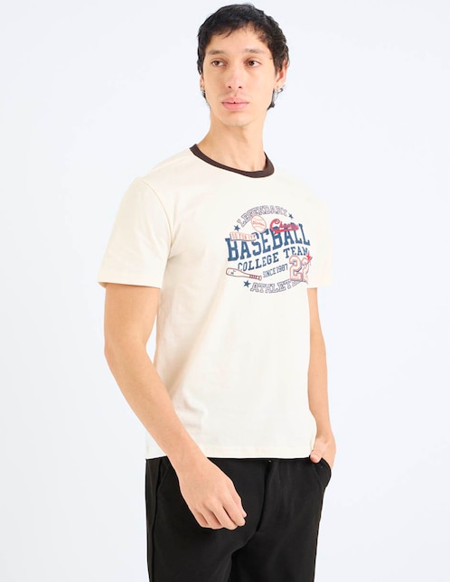 Playera cuello redondo para hombre 1
