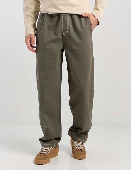 Pantalón casual jogger straight de algodón para hombre 1