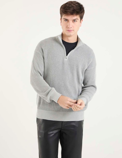Suéter Hollister cuello con cierre para hombre